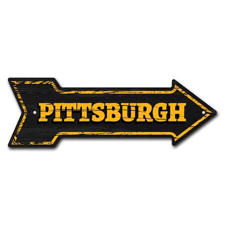 Pitsburgh Arrow Sign Funny Home Decor 30in Wide
